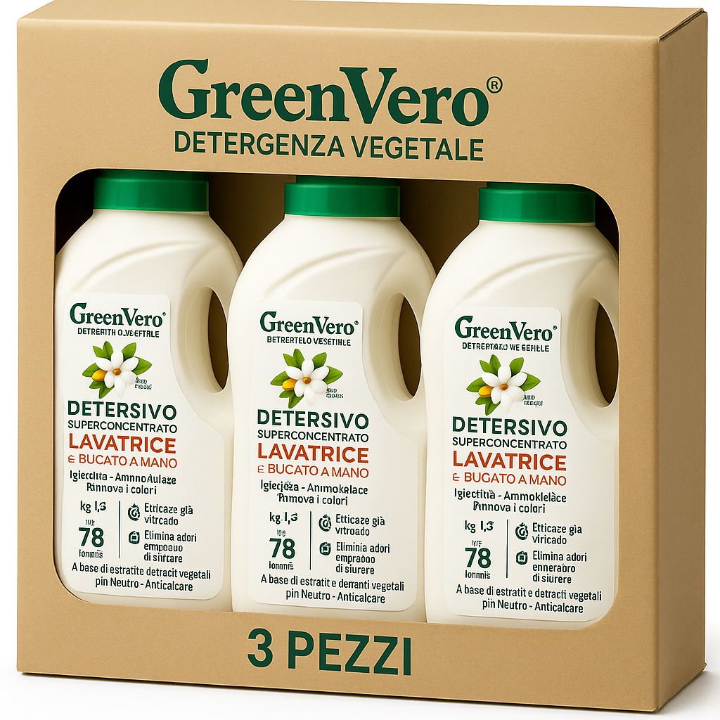 box tre detersivi GreenVero